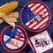 96-Piece Patriotic 4th of July Disposable Tableware Set - Star-Spangled Plates, Forks & Napkins with USA Flag Design for Independence Day BBQ, Pool Parties & Festive Celebrations